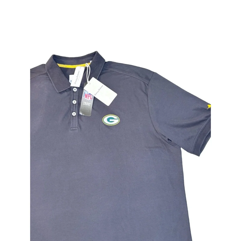 Tommy Bahama Greenbay Packers NFL Polo Shirt Men's Xxl Black
